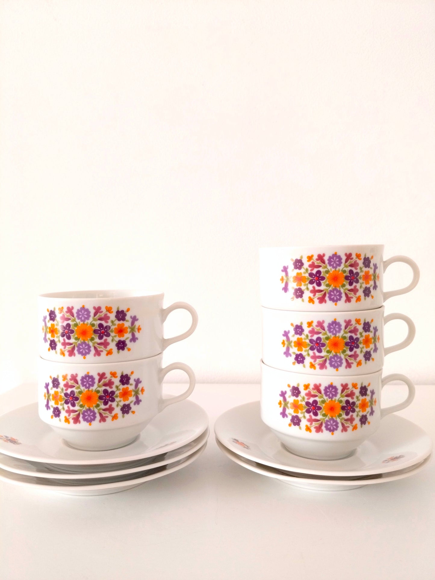 Unité ou duo de tasses + soucoupes en porcelaine Bavaria