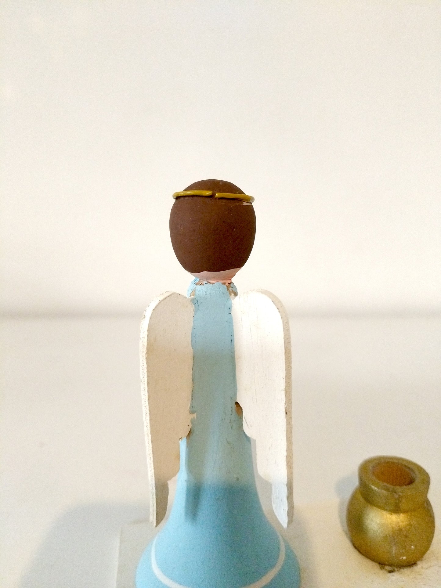 Bougeoir ange en bois Bo-Svensk Hemslöjd Suède Sweden à l'unité