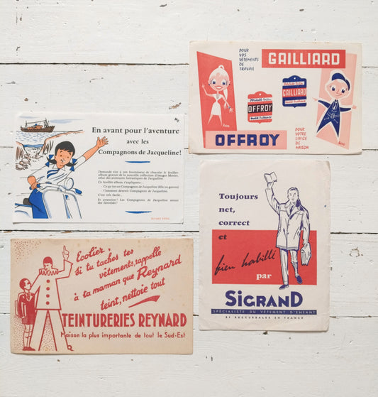 Ancien buvard publicitaire Gailliard, Reynard, SigranD ou chocolat Jacqueline au choix