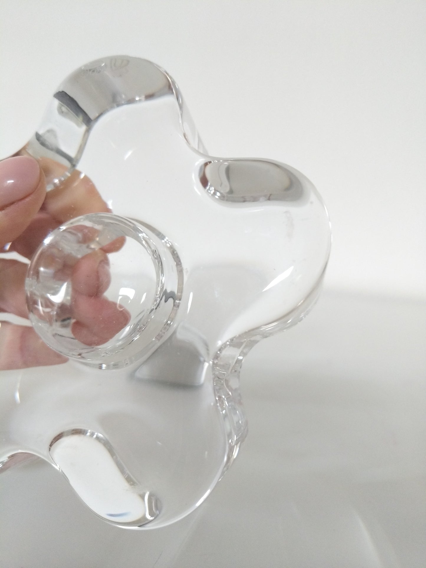 Bougeoir fleur par Erika Lagerbielke pour Orrefors Sweden