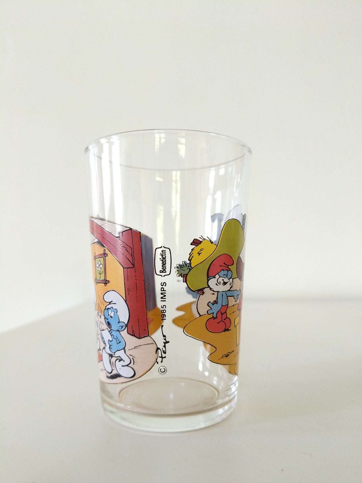 Verre publicitaire Bénédictin Schtroumpfs Peyo 1985-1986 au choix - cetaitmieuxavant