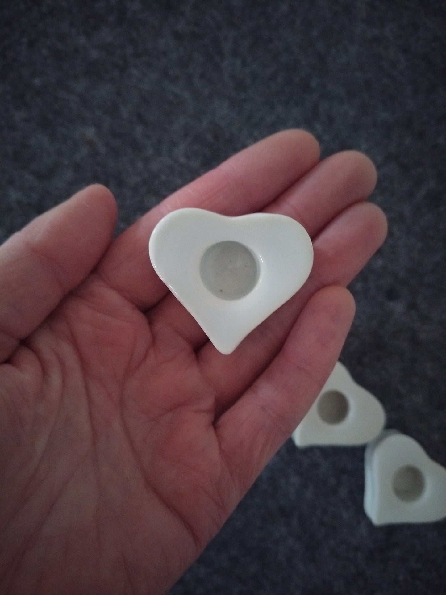 4 mini-bougeoirs cœur