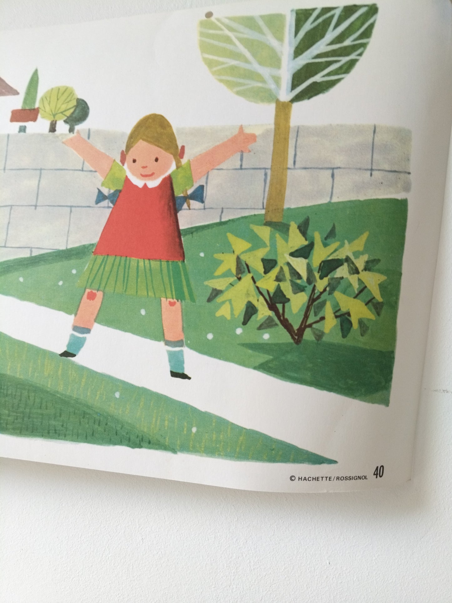Ancienne affiche scolaire recto verso "je veux lire" 39 Hachette Rossignol