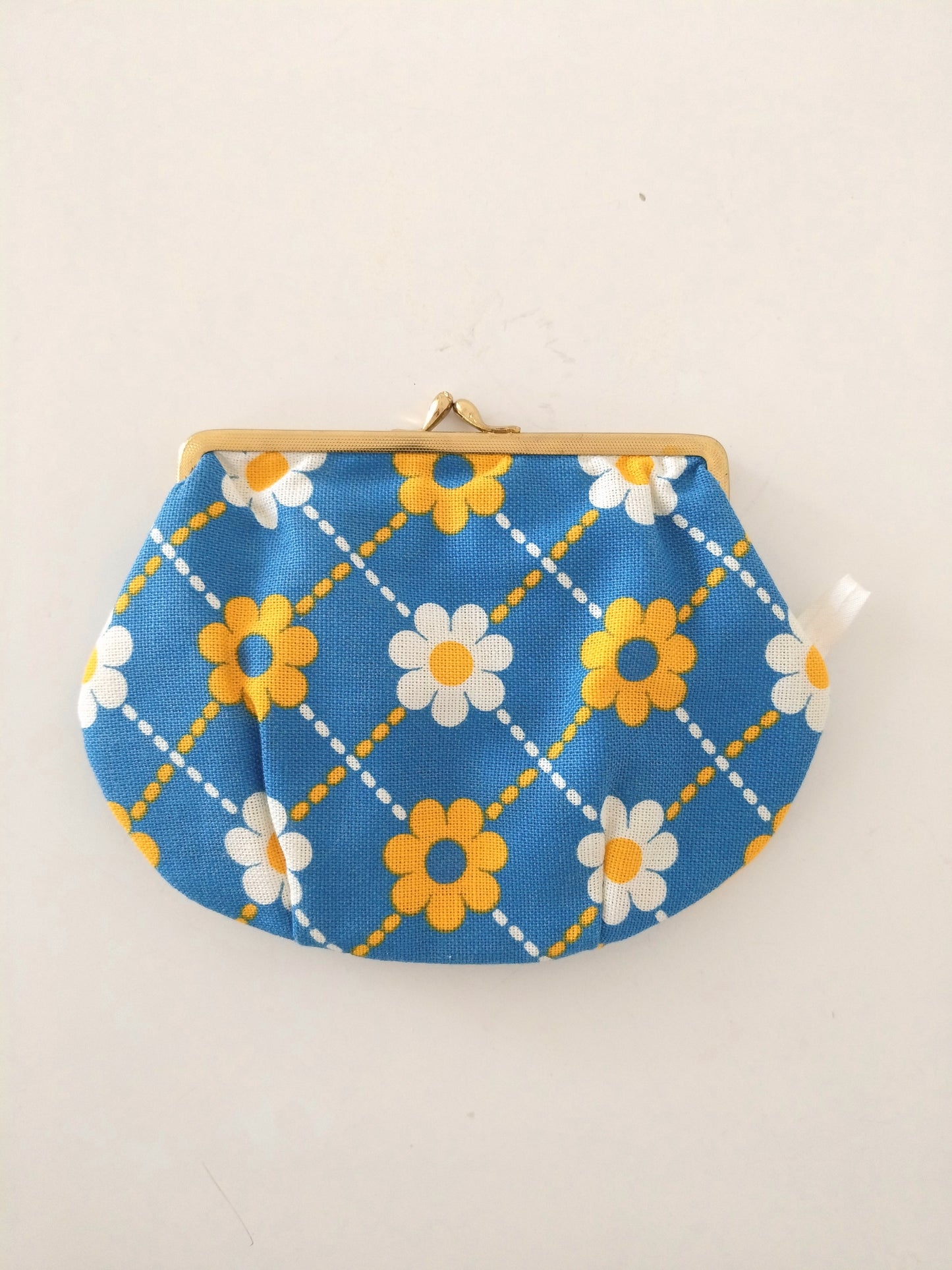 Porte-monnaie/ pochette flower power en tissu