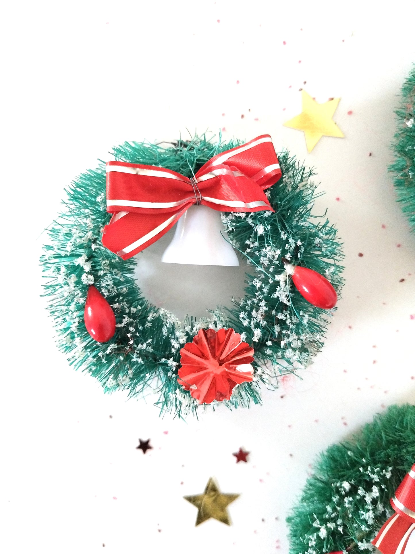 3 mini couronnes de Noël à suspendre