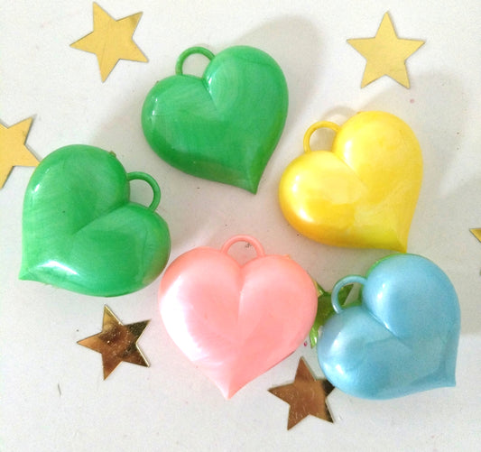 4 petits cœurs de Noël à suspendre