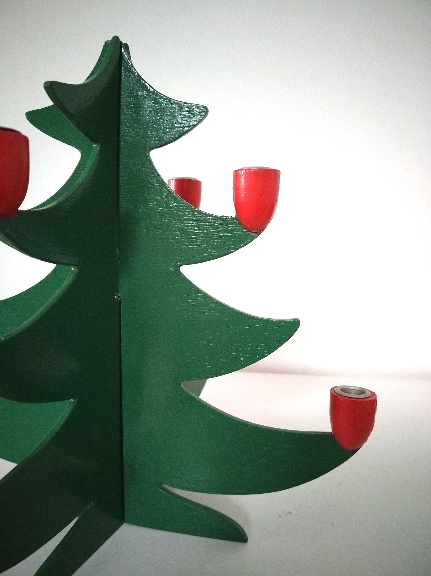 Bougeoir de Noël sapin en bois handmade Sri Lanka