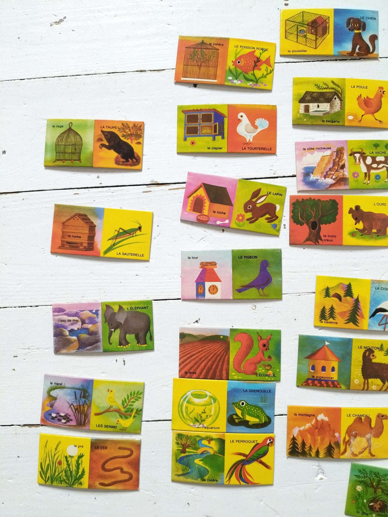 Jeu éducatif dominos logis des animaux par Fernand Nathan 1972 - cetaitmieuxavant