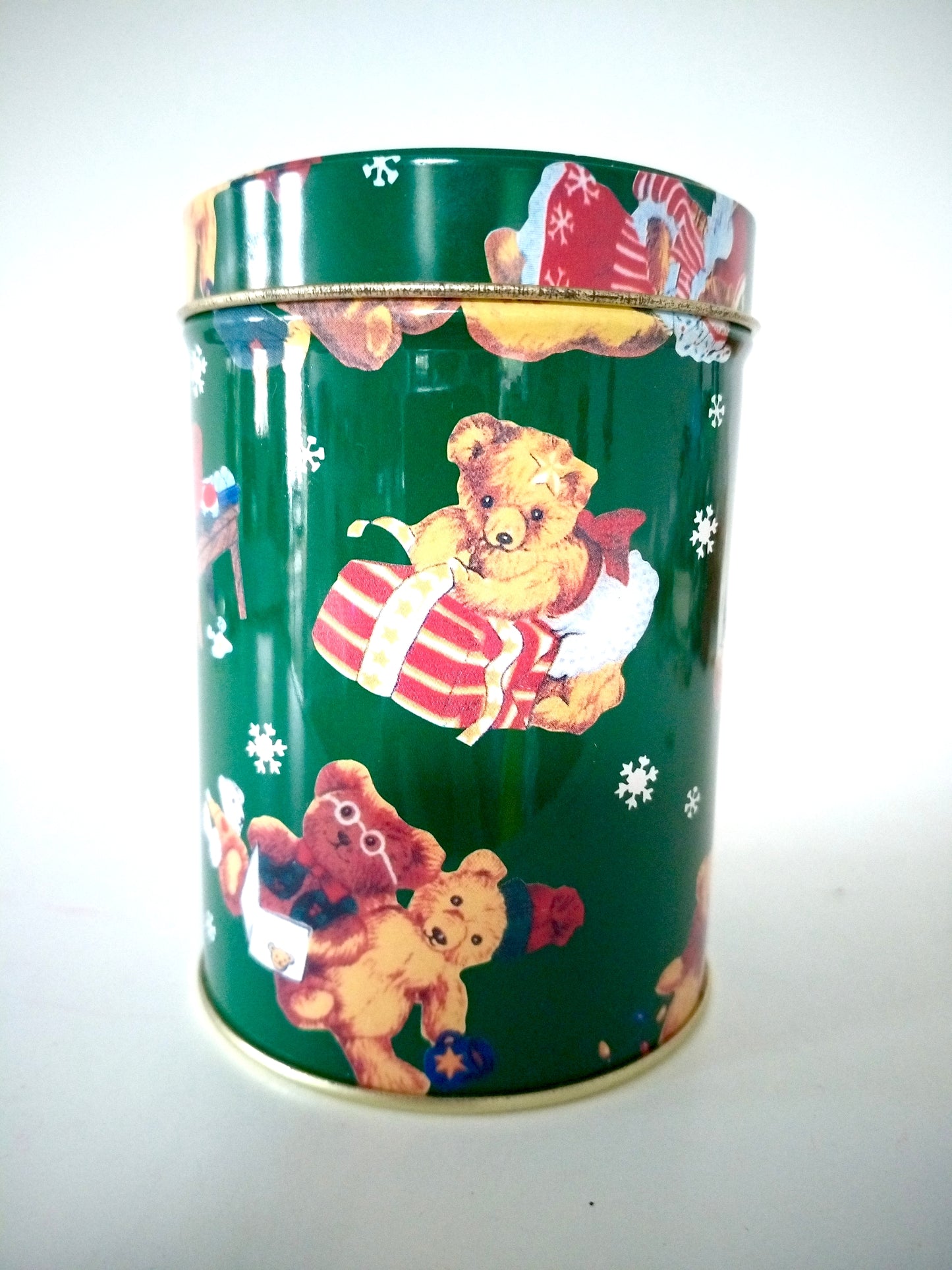 Boîte de Noël métallique publicitaire Yves-Rocher