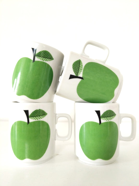 Mug Herrandiz Porcelain Spain décor pomme à l'unité