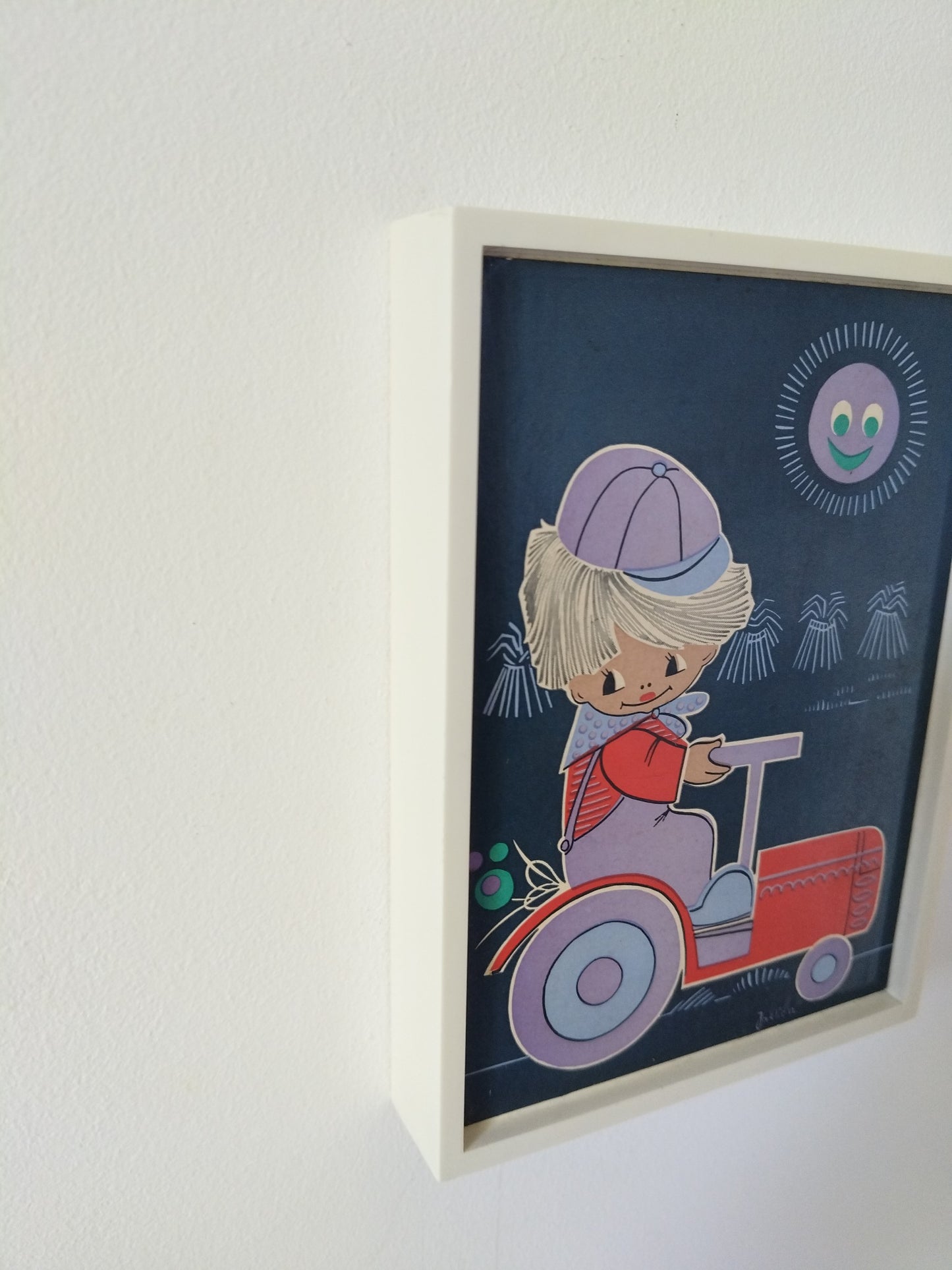 Cadre/ tirelire murale publicitaire caisse épargne Stadtsparkasse illustration Jaklien Moerman