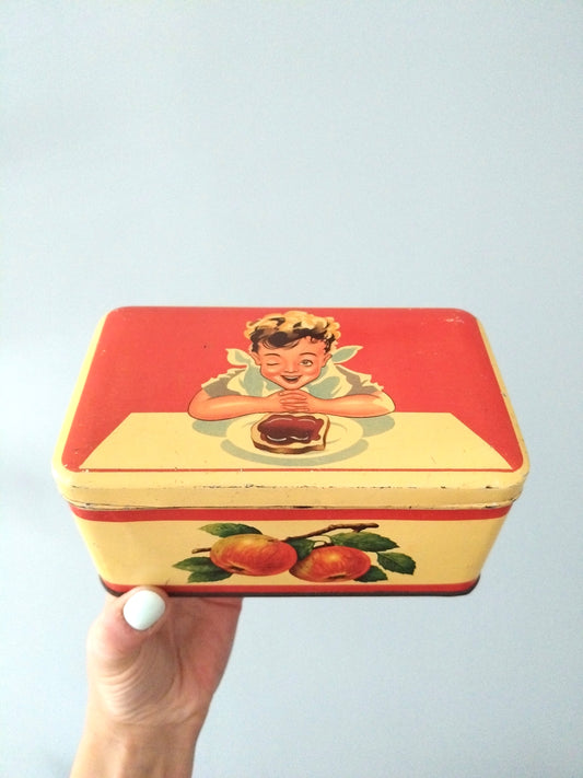 Ancienne boîte métallique publicitaire GFS - cetaitmieuxavant