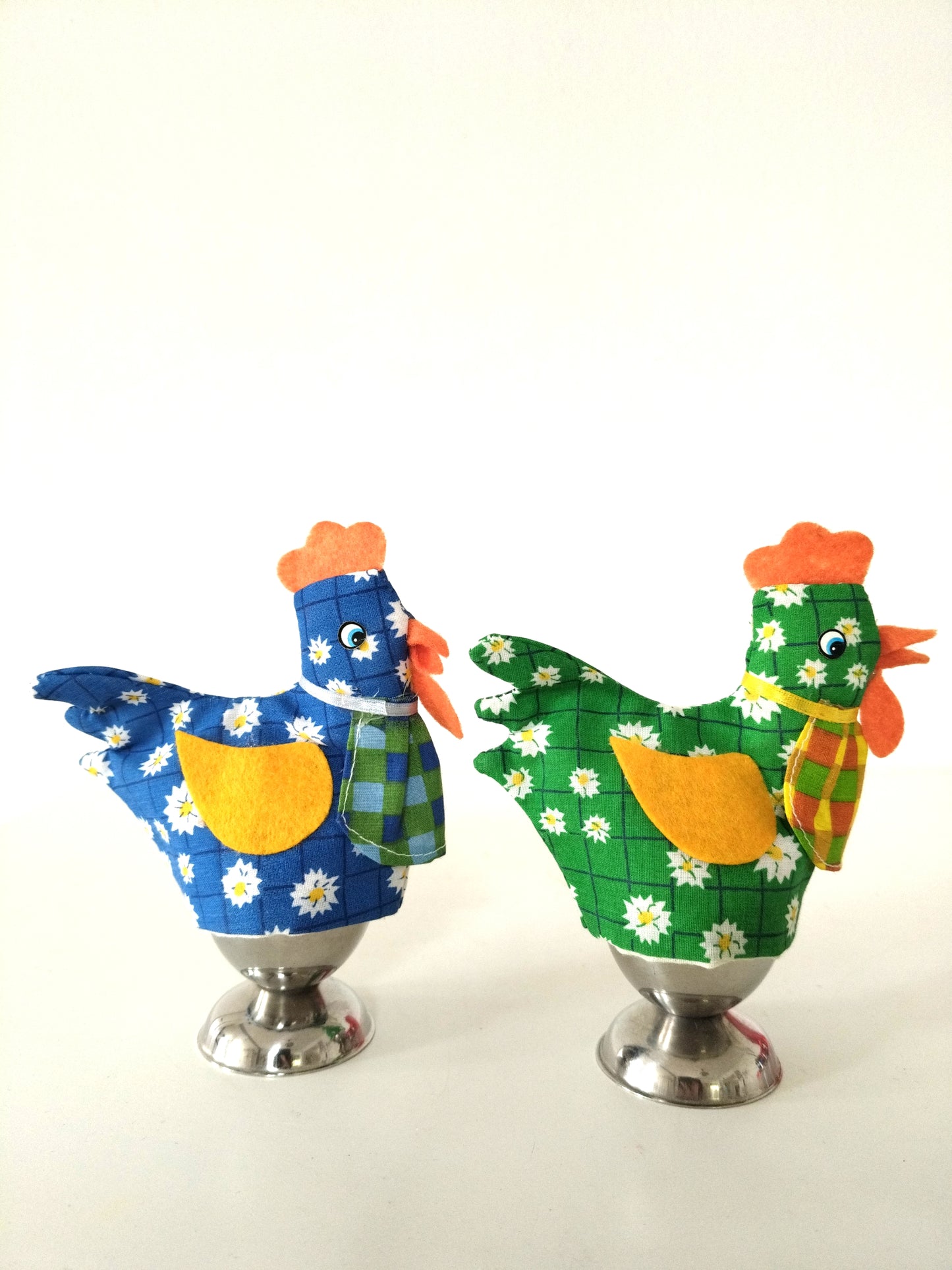 Ensemble de deux coquetiers + couvre-œufs poule - cetaitmieuxavant