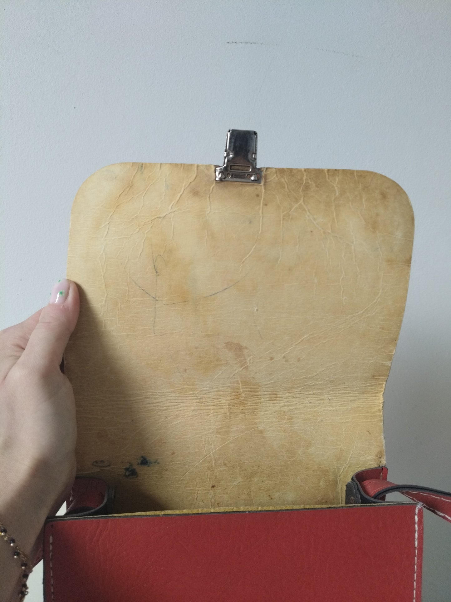 Petit sac bandoulière simili cuir 60's