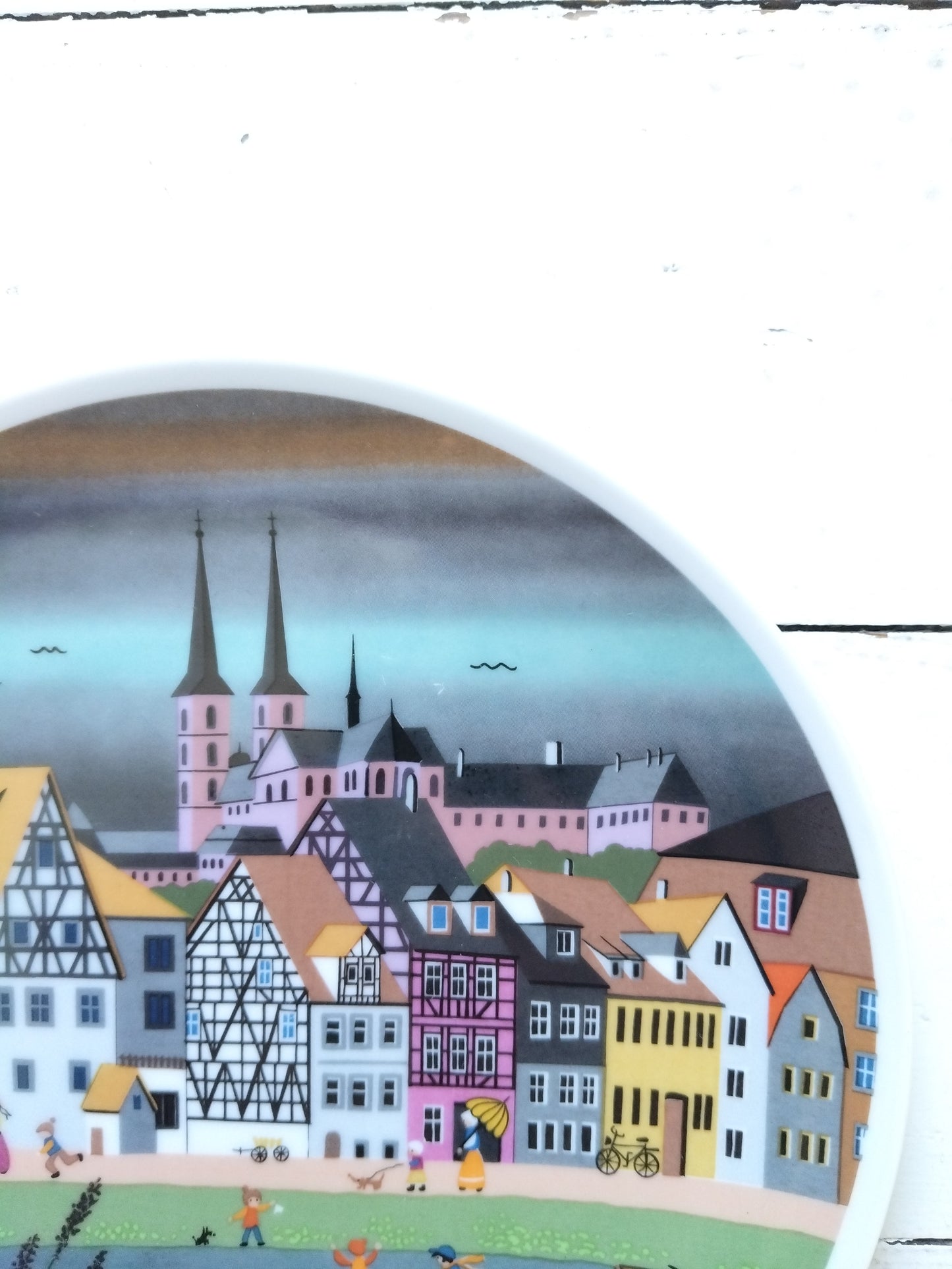 Assiette décorative murale par Barbara Fürstenhöfer pour Bamberg