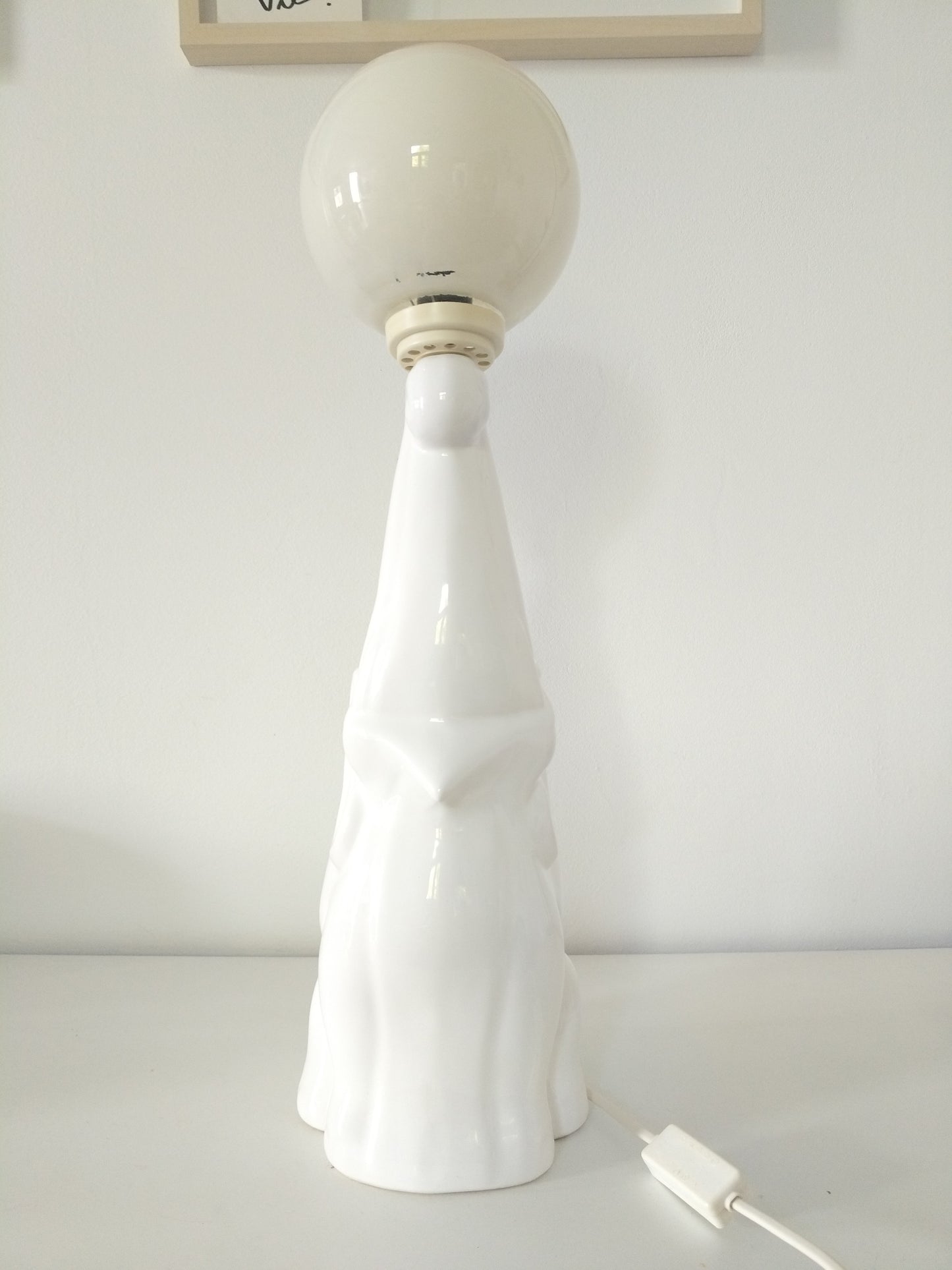 Grande lampe éléphant vintage  en céramique