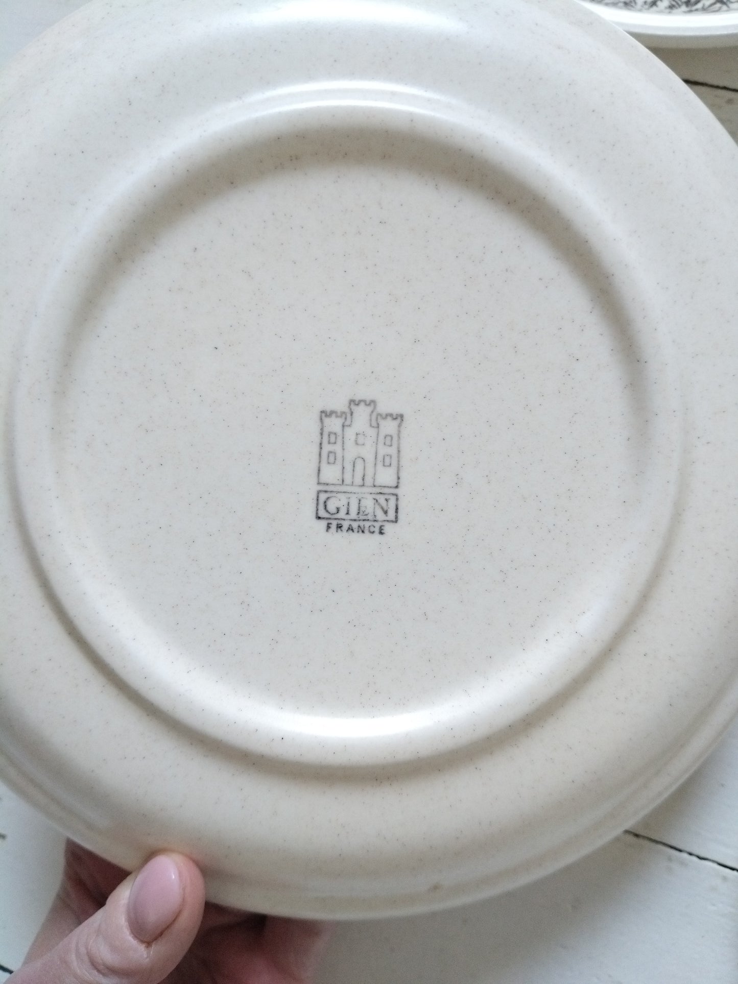 Ensemble de 6 assiettes à fromage en faïence de Gien