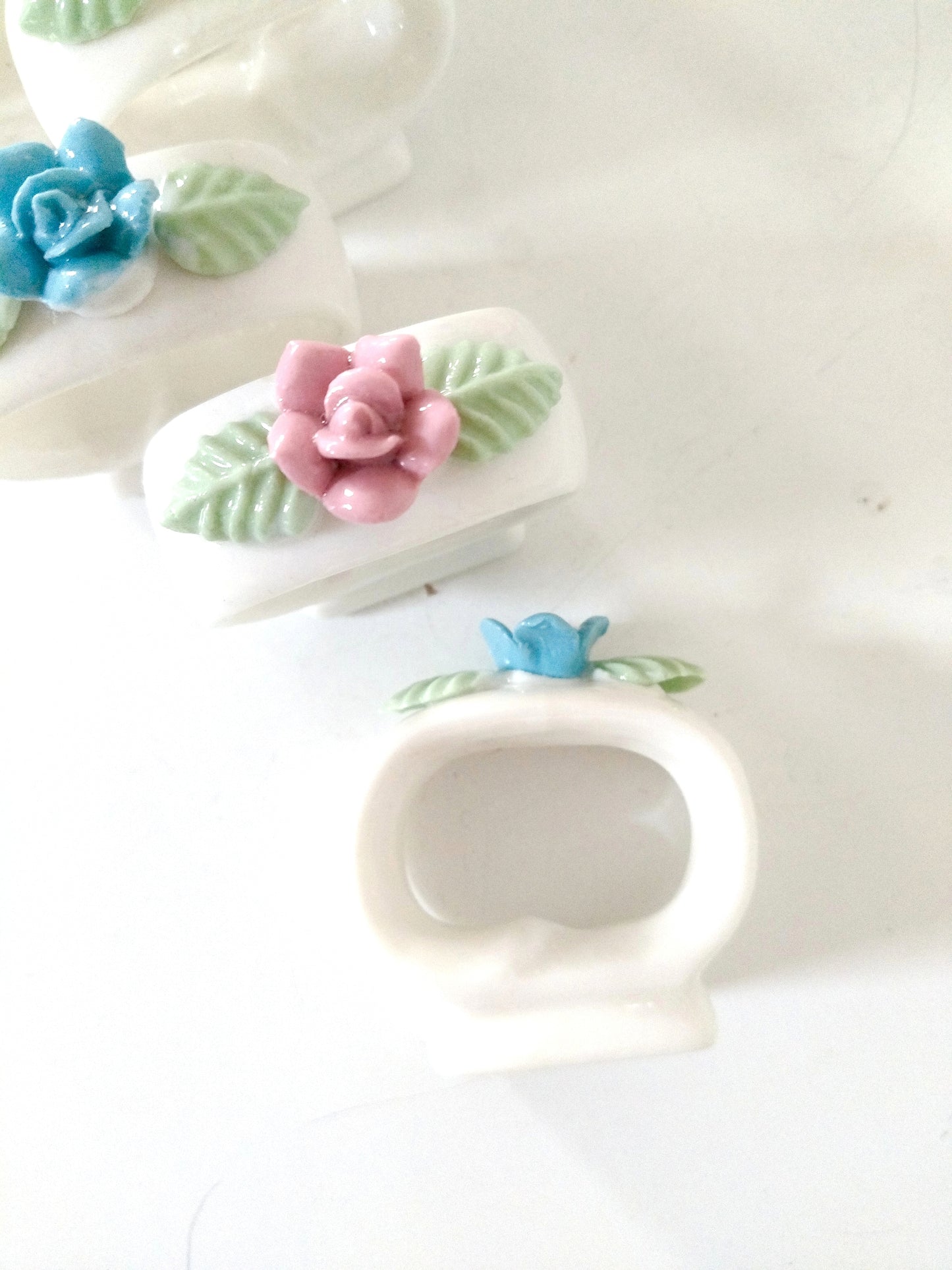 Ensemble de 6 ronds de serviettes en céramique