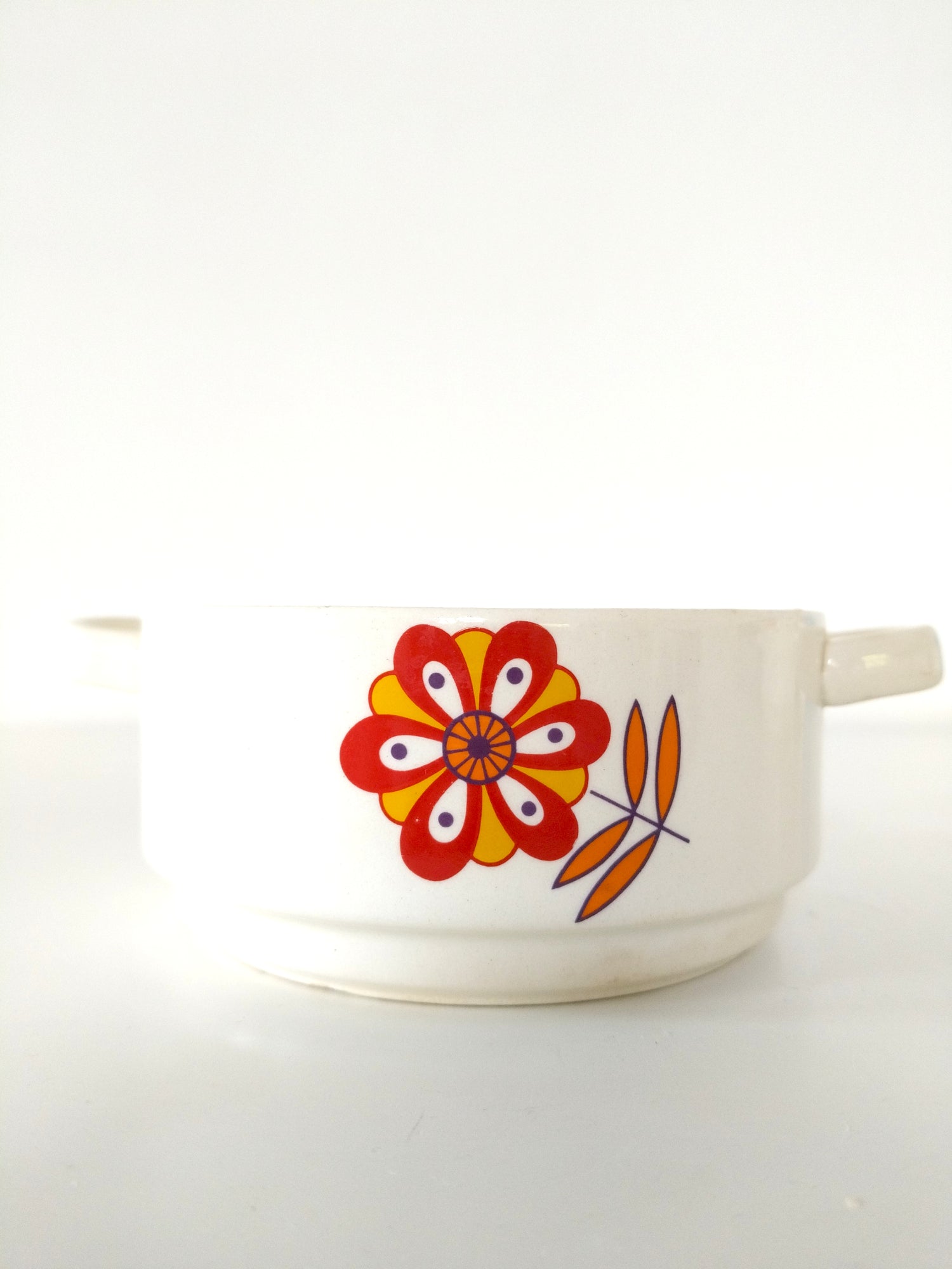 Bol à oreilles Boch La Louvière " trois fleurs " au choix - à l'unité - cetaitmieuxavant