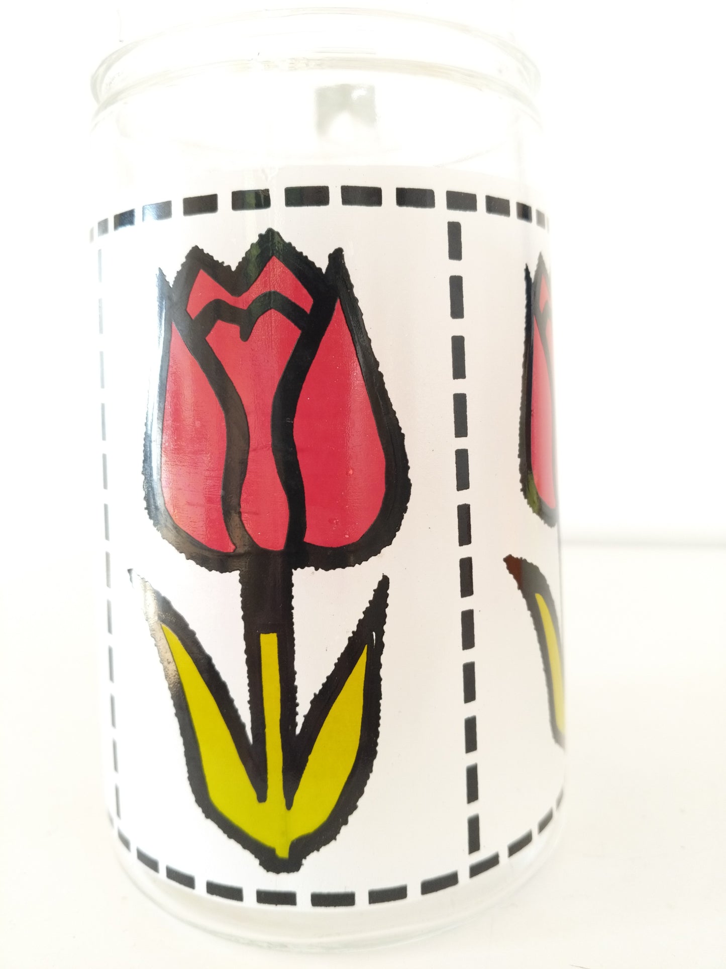 Carafe pichet cruche tulipes en verre