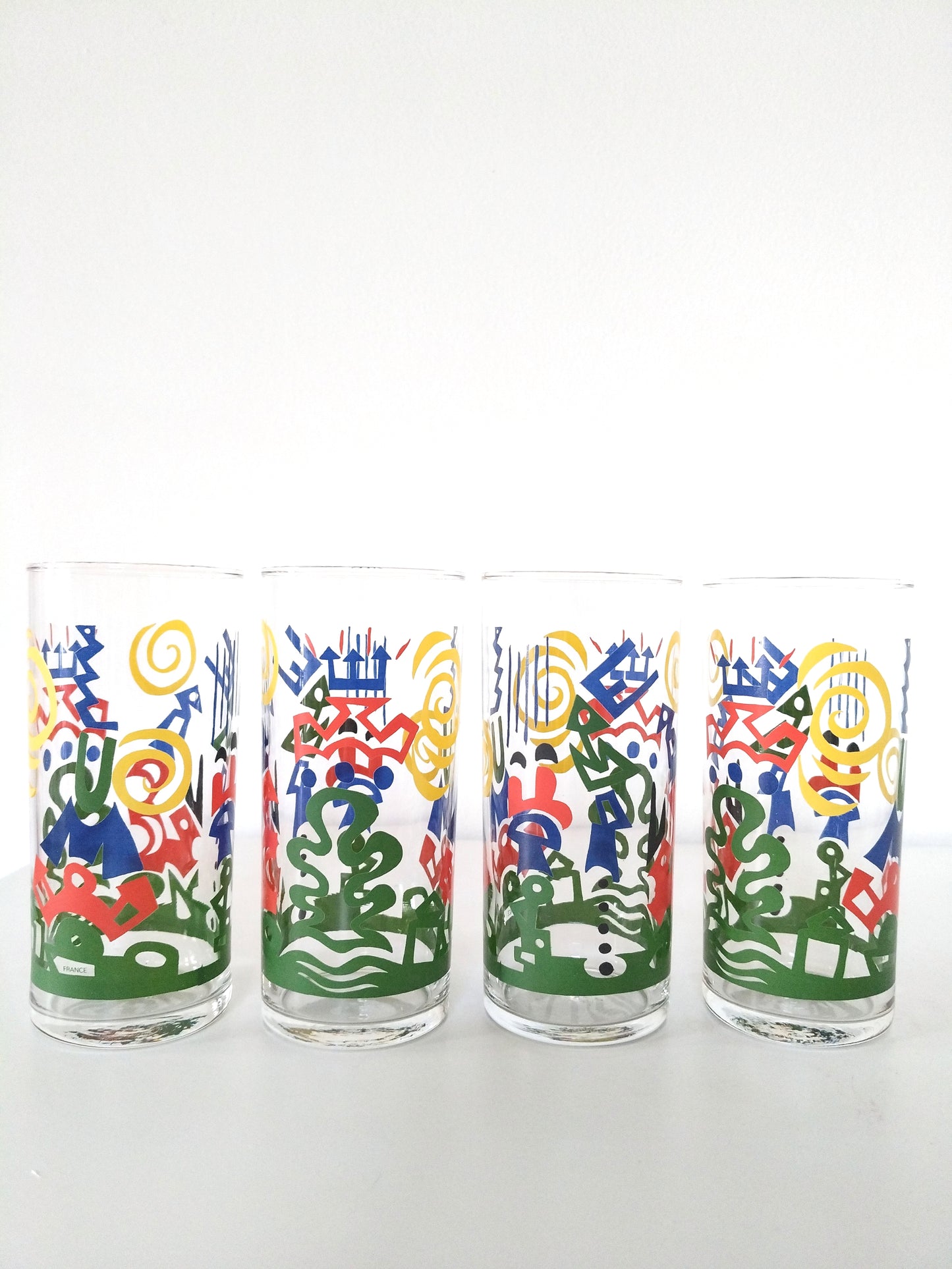 Ensemble de 4 verres vintage
