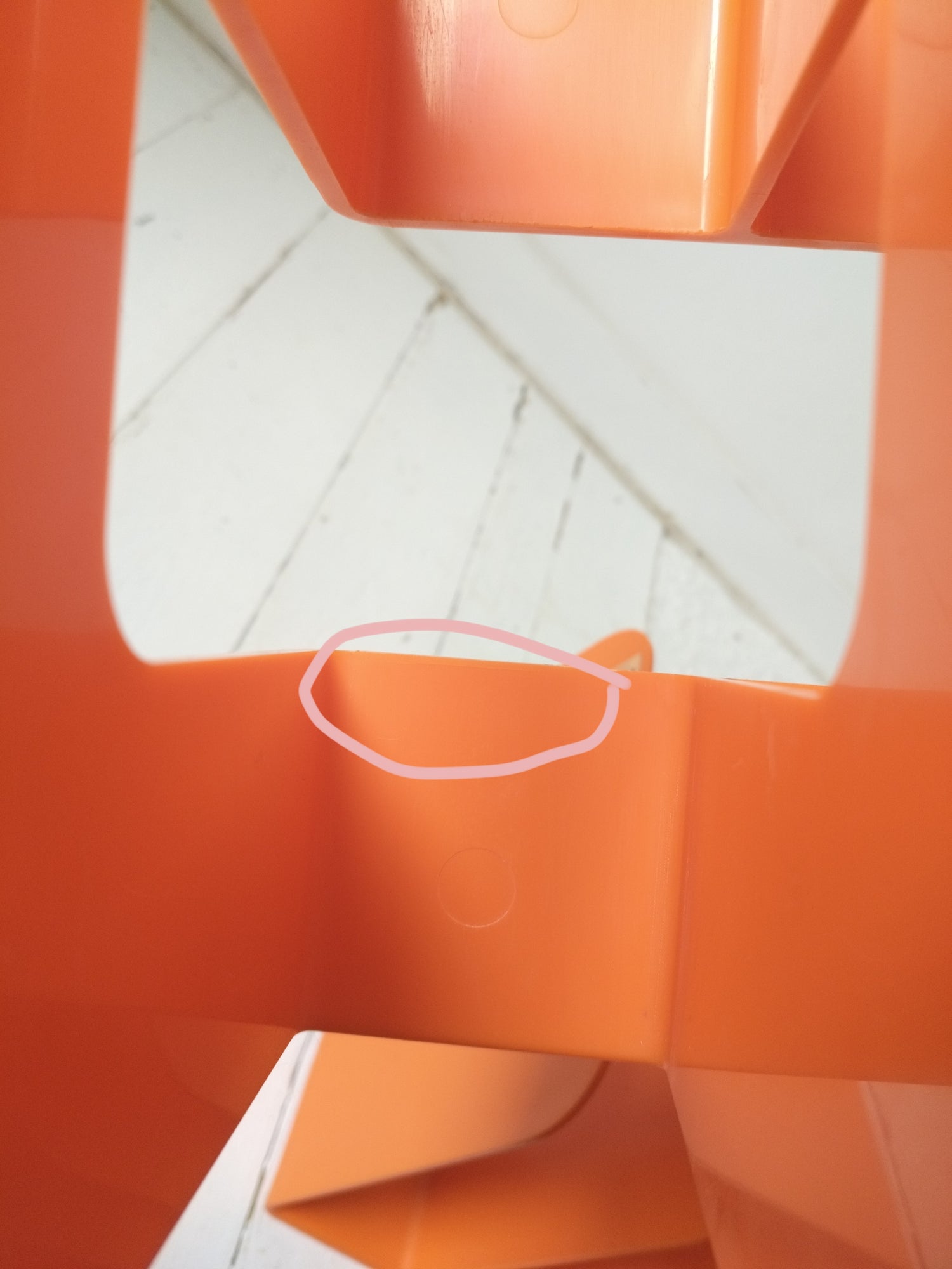 Range-livres/ magazines/ vinyles en plastique ORANGE par Sven-Eric Juhlin pour Gustavsberg 1395 !!! Réservé Émilie !!! - cetaitmieuxavant