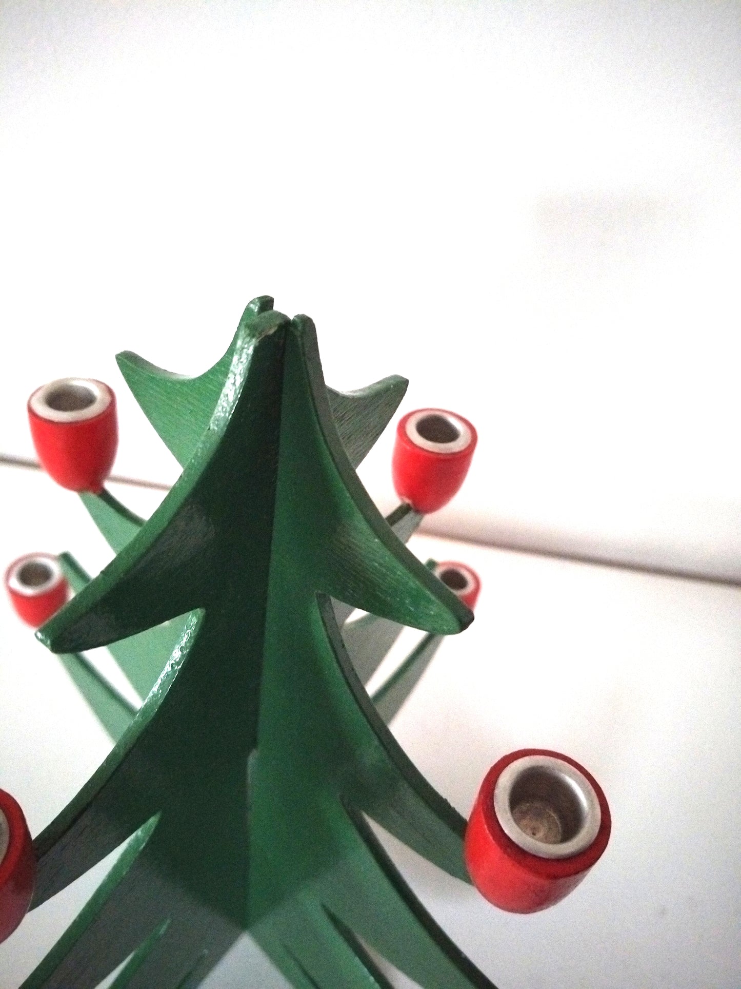 Bougeoir de Noël sapin en bois handmade Sri Lanka