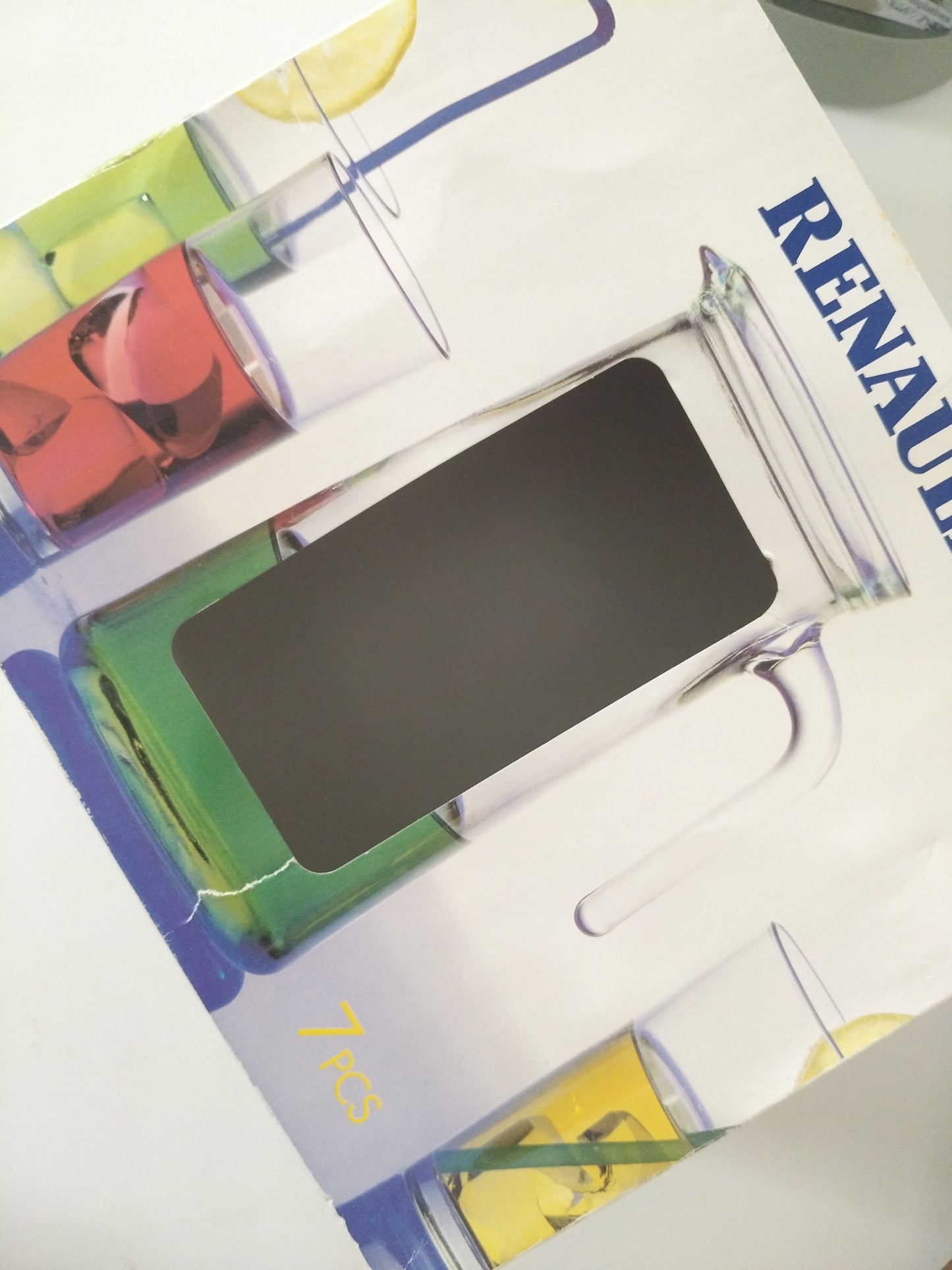 Ensemble carafe et 6 verres publicitaires Renault Italy - cetaitmieuxavant