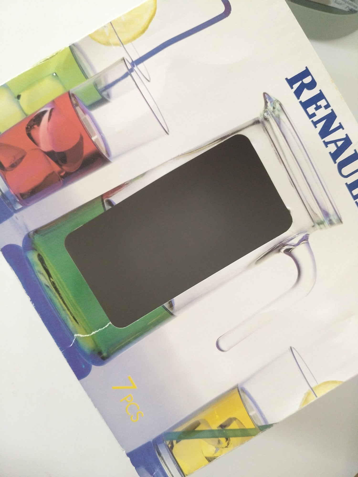 Ensemble carafe et 6 verres publicitaires Renault Italy - cetaitmieuxavant