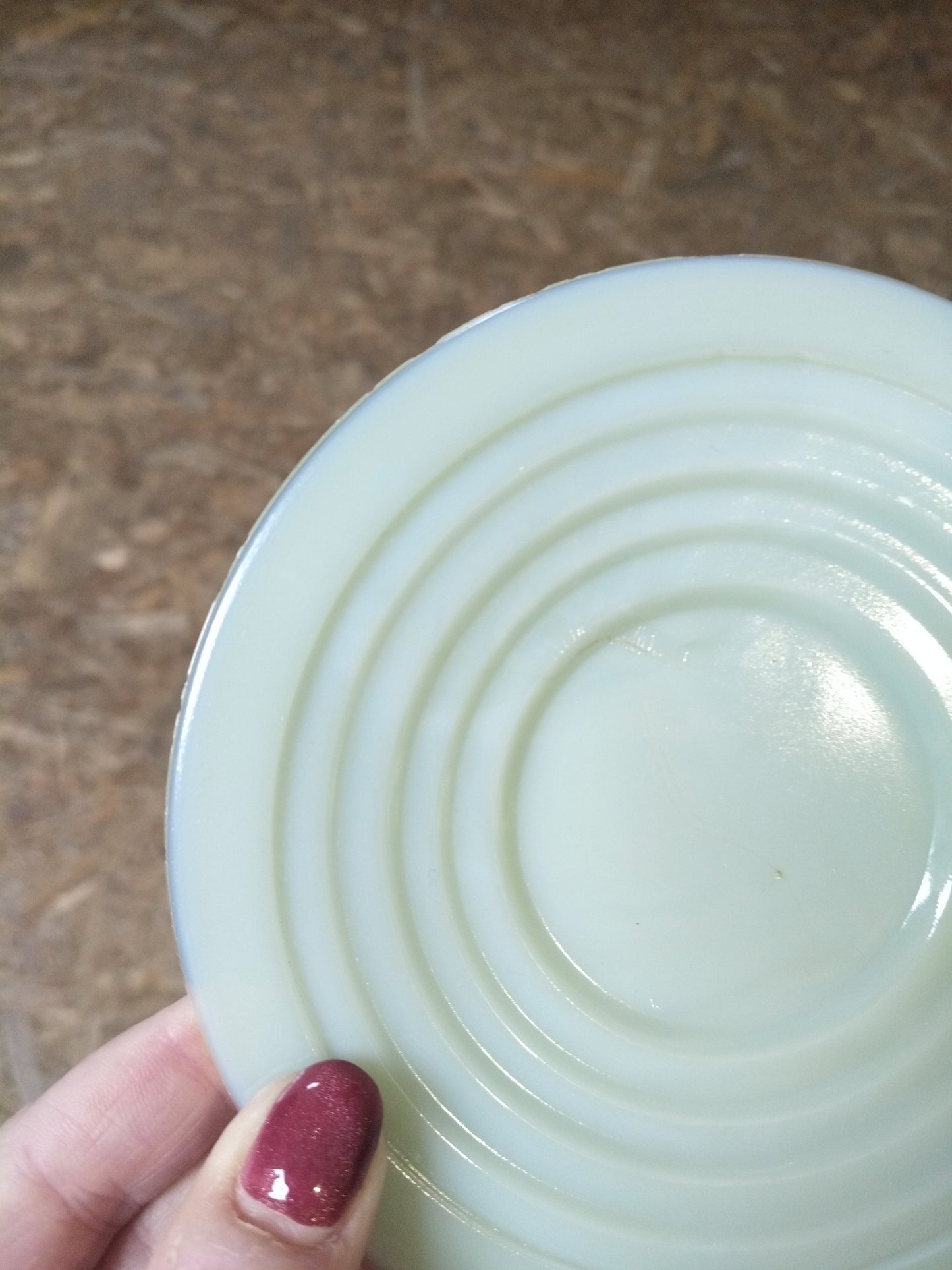 Ensemble tasse et soucoupe en opaline mint Belgique