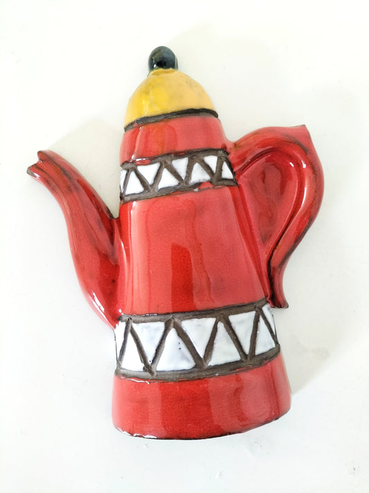 Petite céramique murale cafetière André Bayer