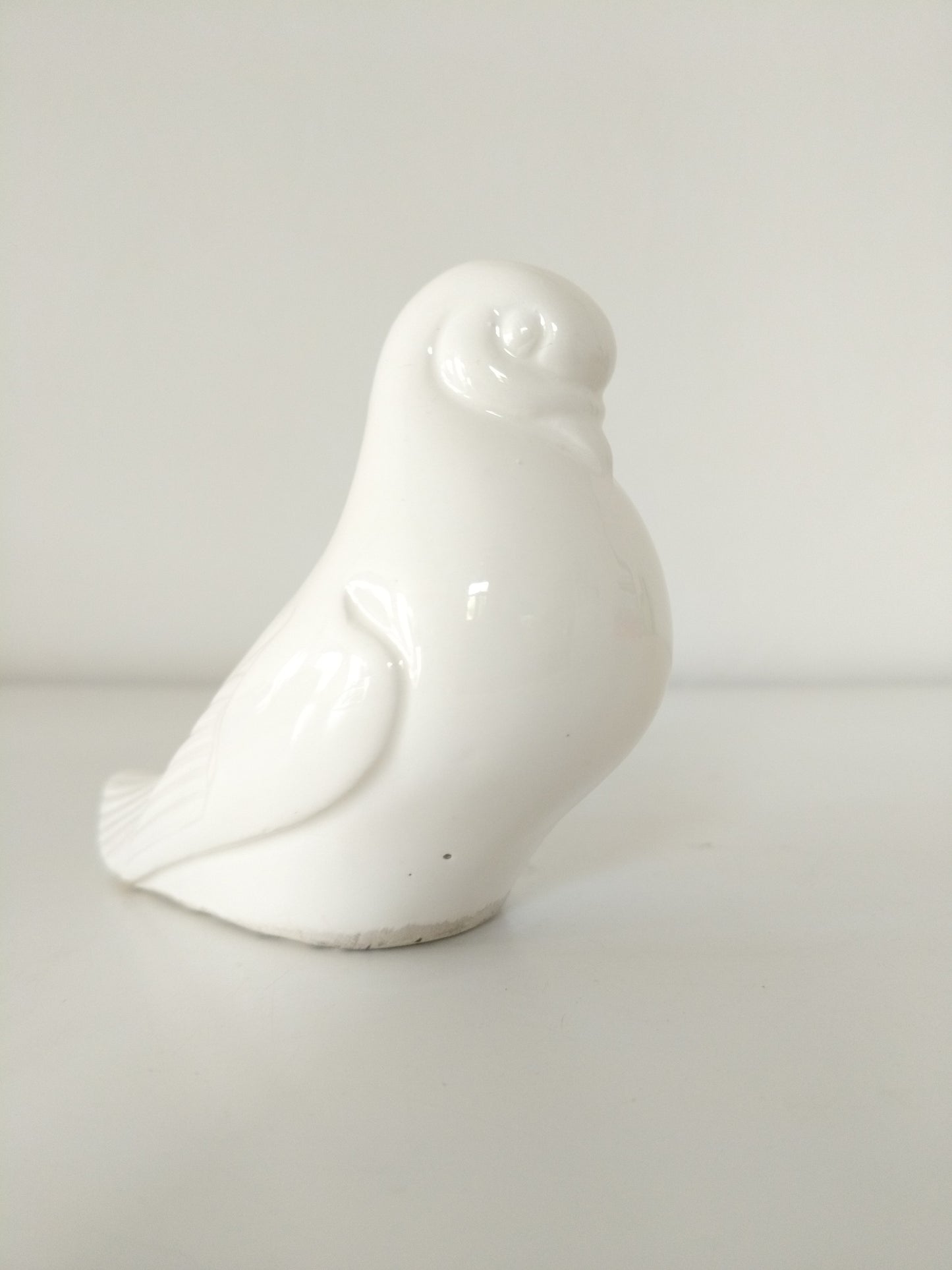 Duo de bougeoirs colombe en céramique