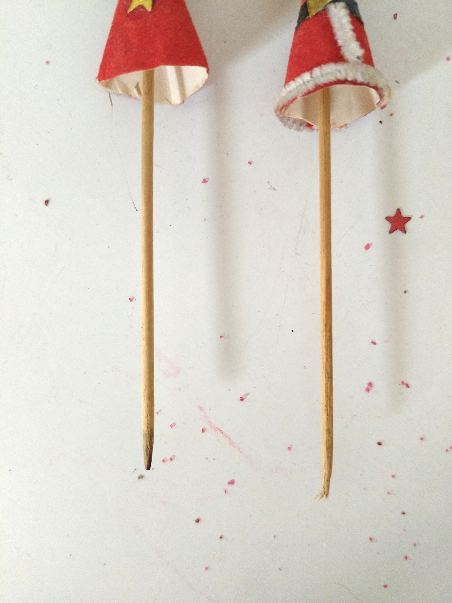 2 anciennes piques décoratives de Noël (4 duos disponibles)