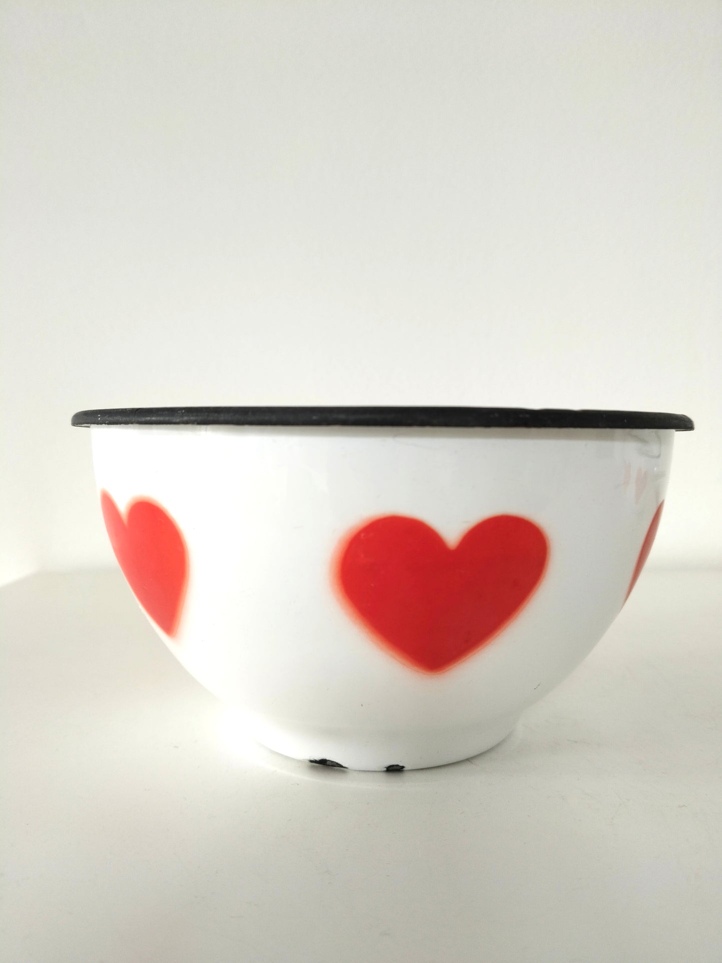 Bol ou petit plat en émail décor ❤️ Emo Celje made in Yougoslavie au choix