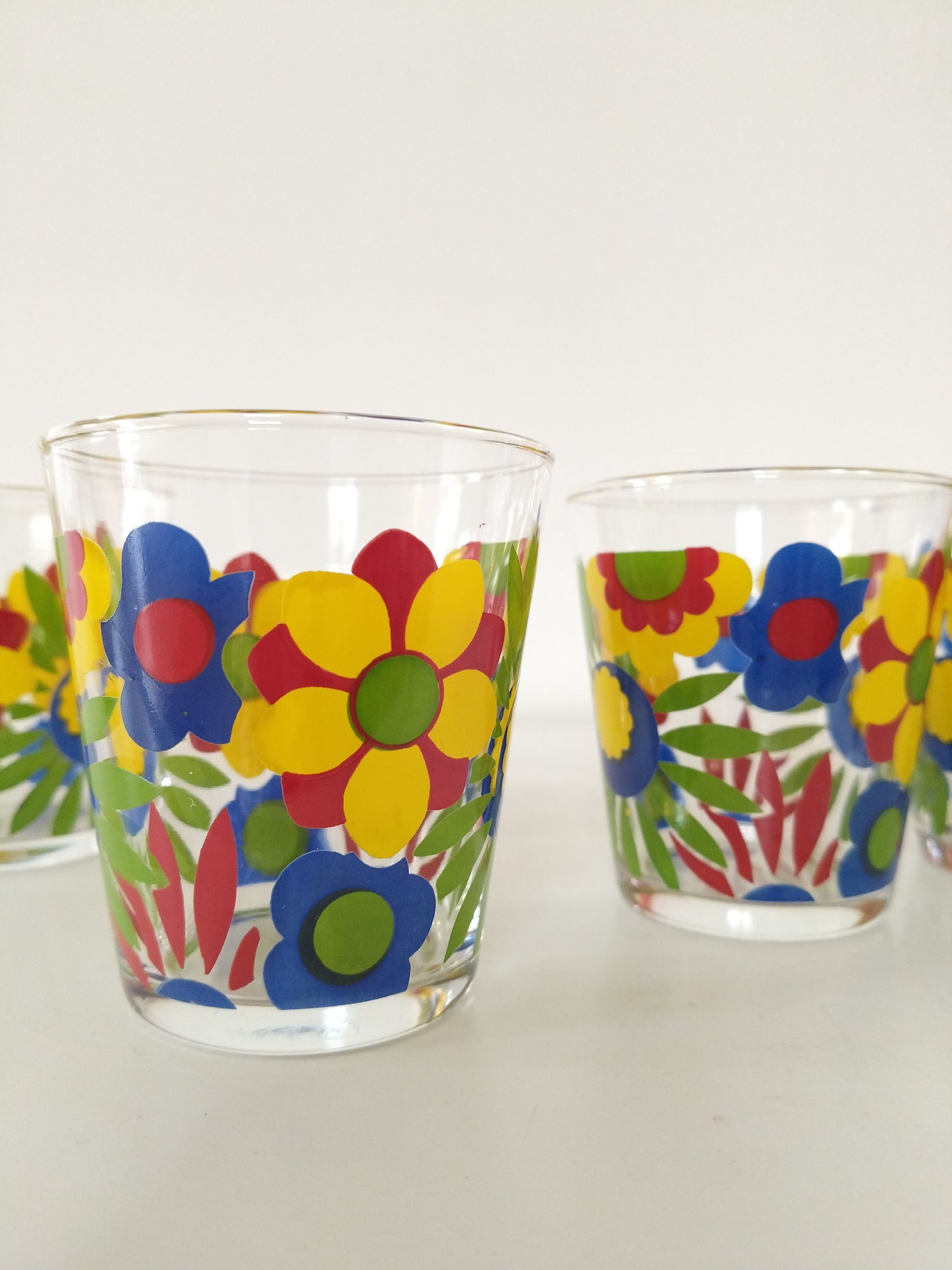 Ensemble de 2 verres à eau flower power - cetaitmieuxavant