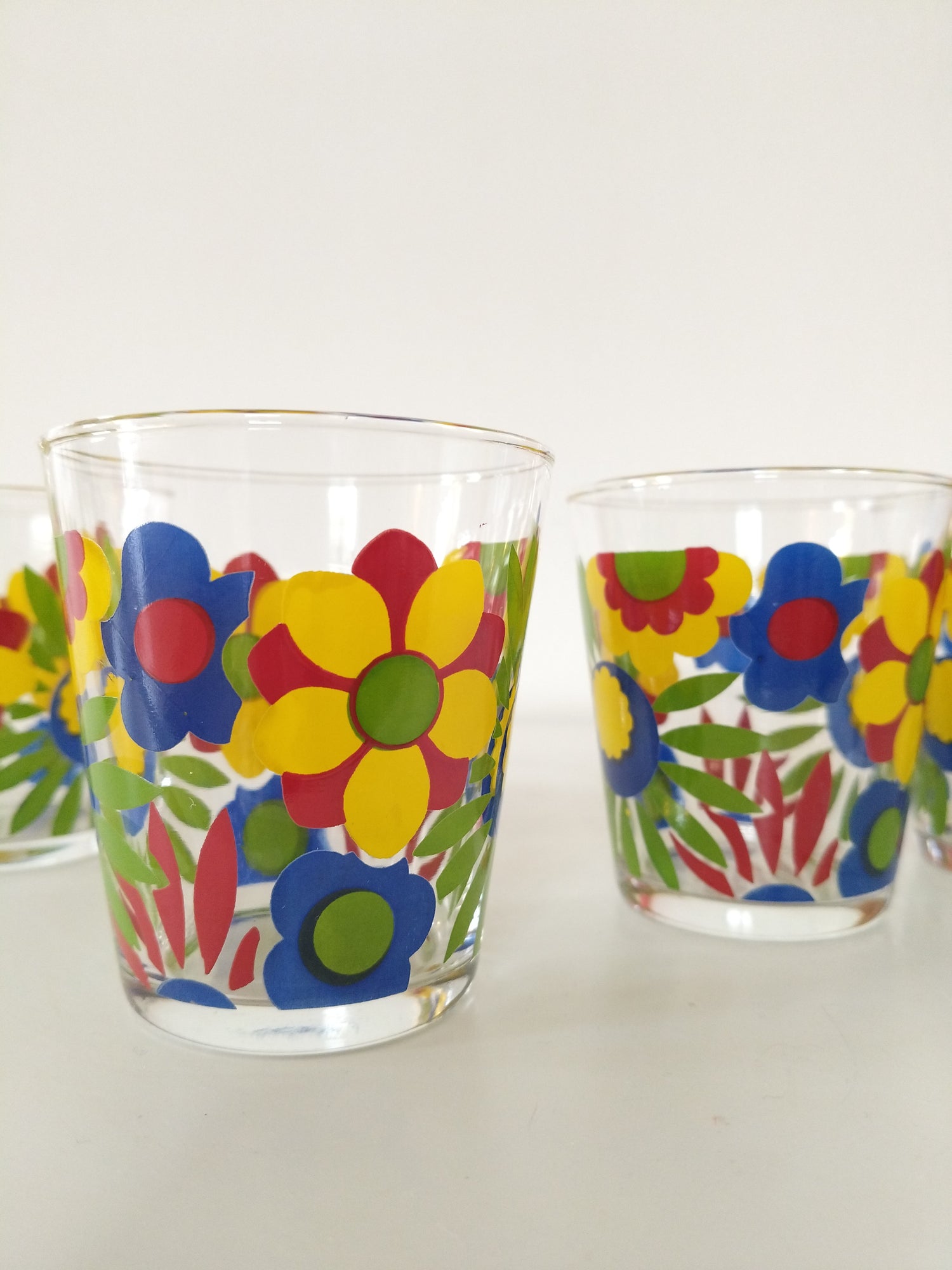 Ensemble de 2 verres à eau flower power - cetaitmieuxavant