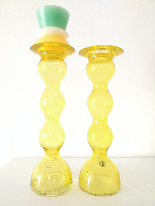 Très gros bougeoir en verre Herräng par Anne Nilsson pour Ikea 2012 à l'unité