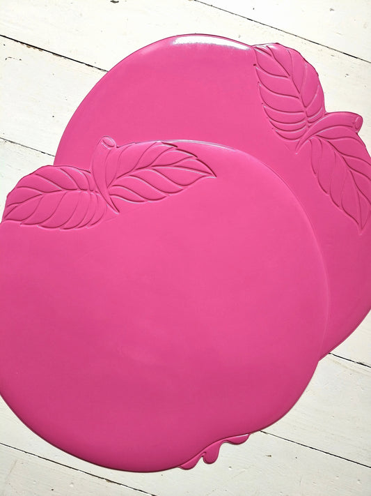 Duo de sets de table pomme en vinyl