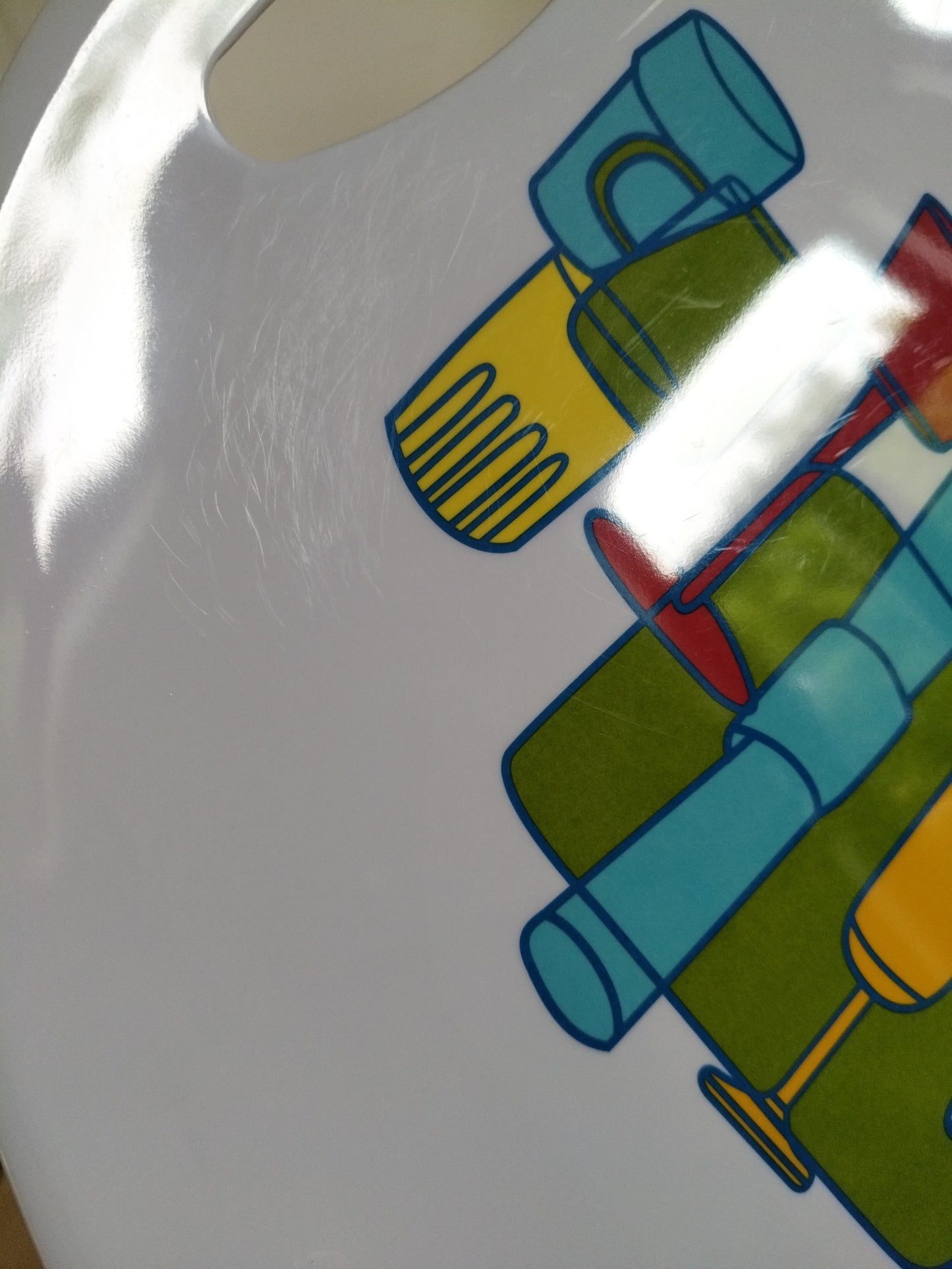 Grand plateau ovale en plastique Geneviève Lethu