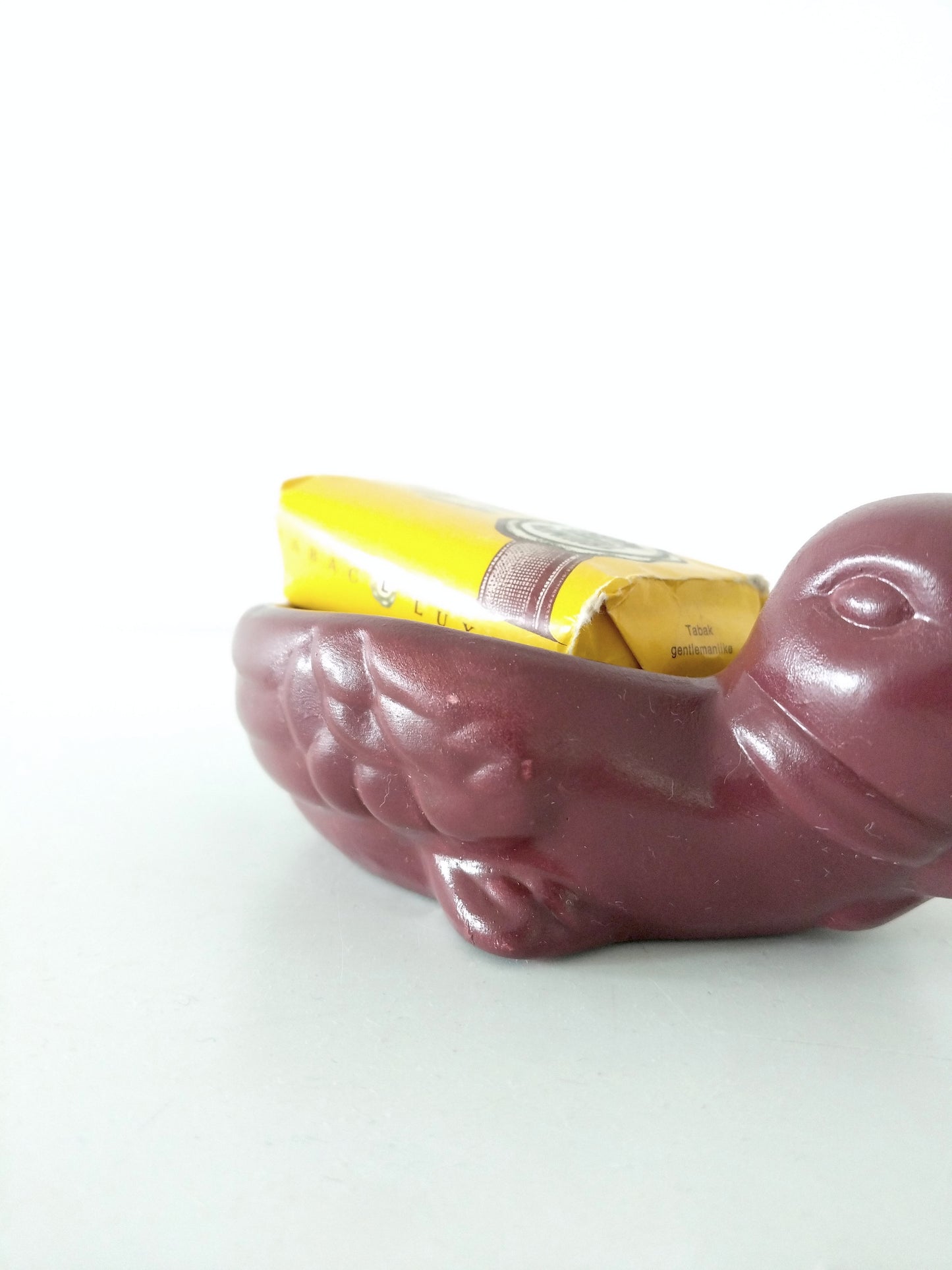 Vide-poches/ porte-savon canard en céramique