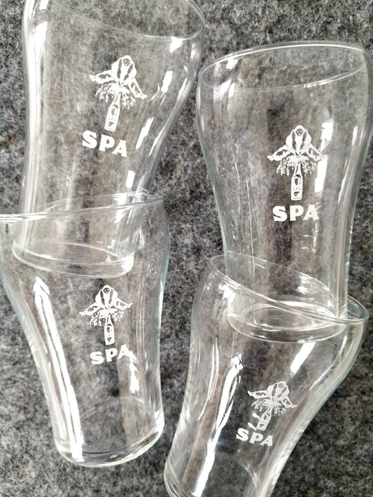 4 verres à eau publicitaires Spa Reine