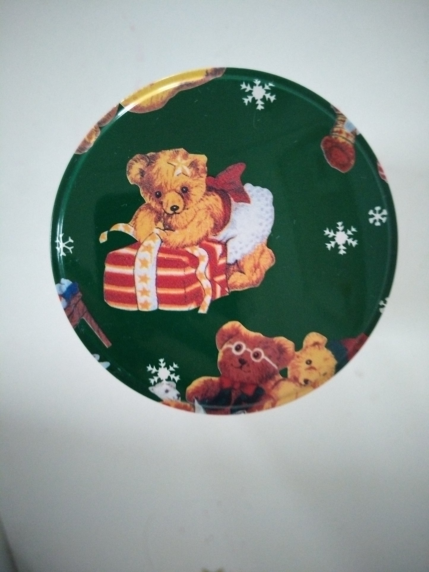 Boîte de Noël métallique publicitaire Yves-Rocher