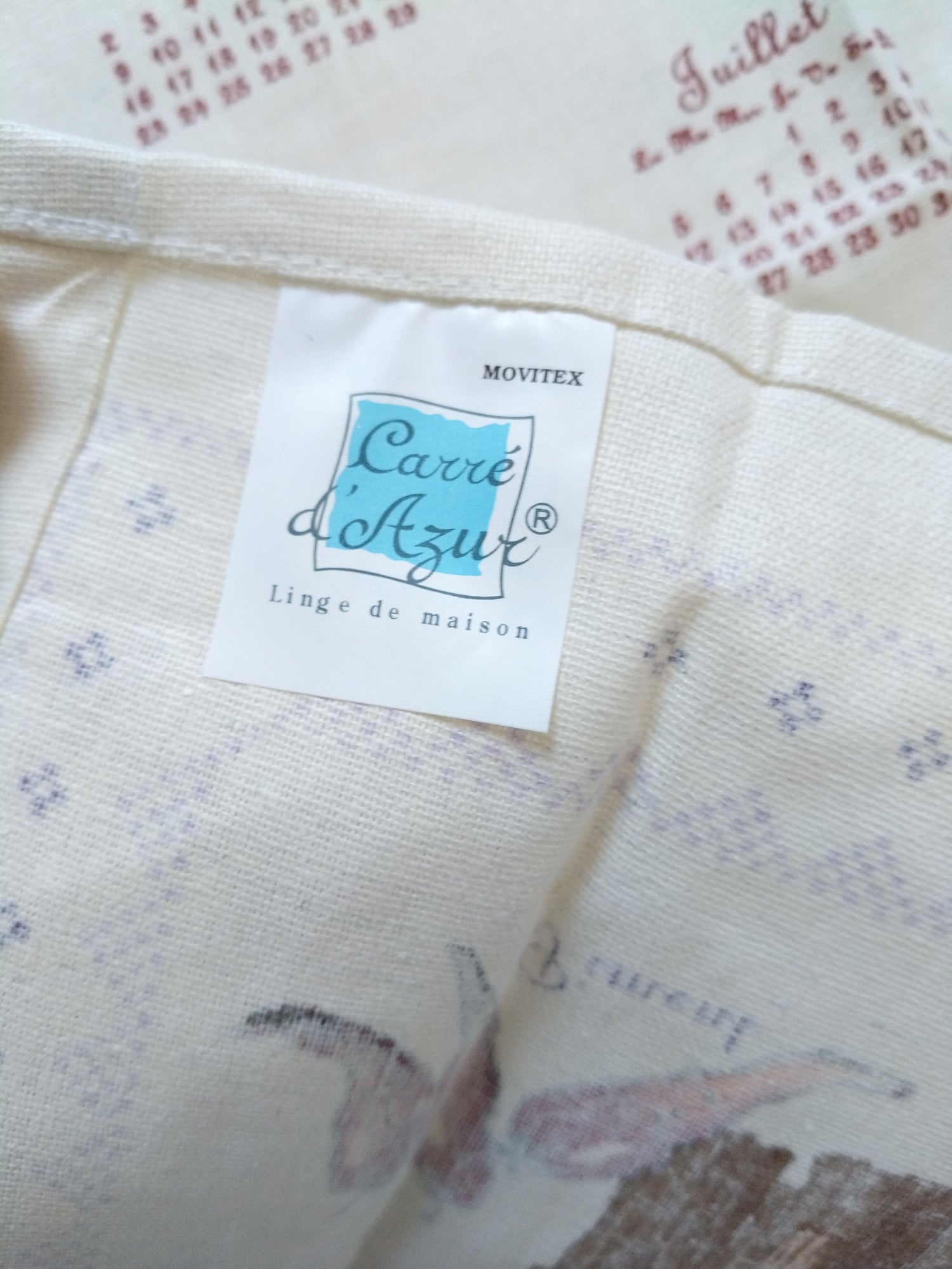 Torchon de cuisine calendrier 2004 Carré d'Azur - cetaitmieuxavant