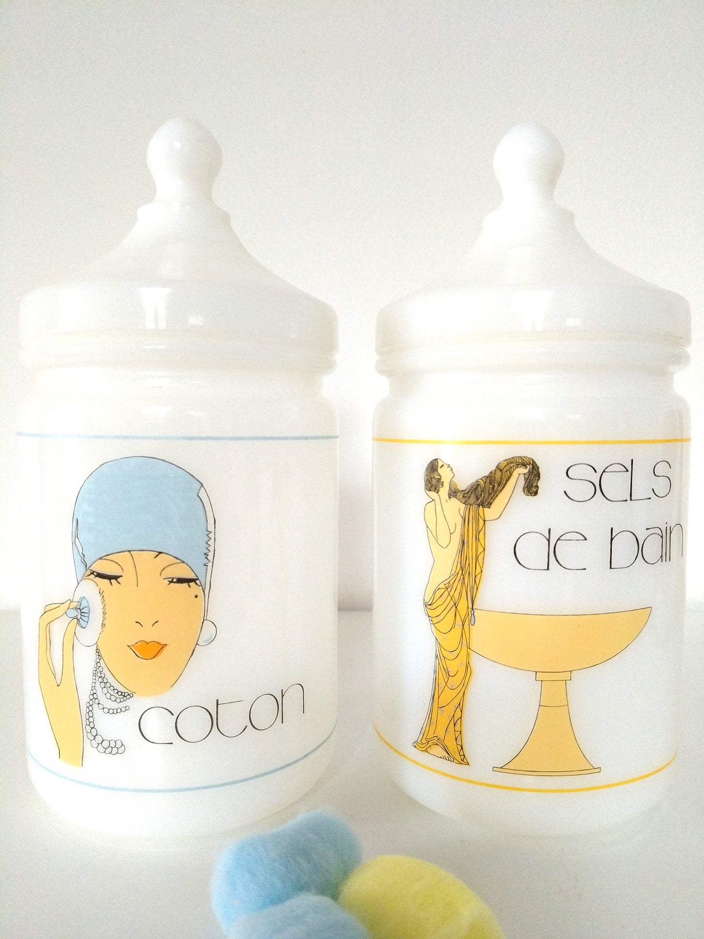 Pot en opaline coton ou sels de bain au choix