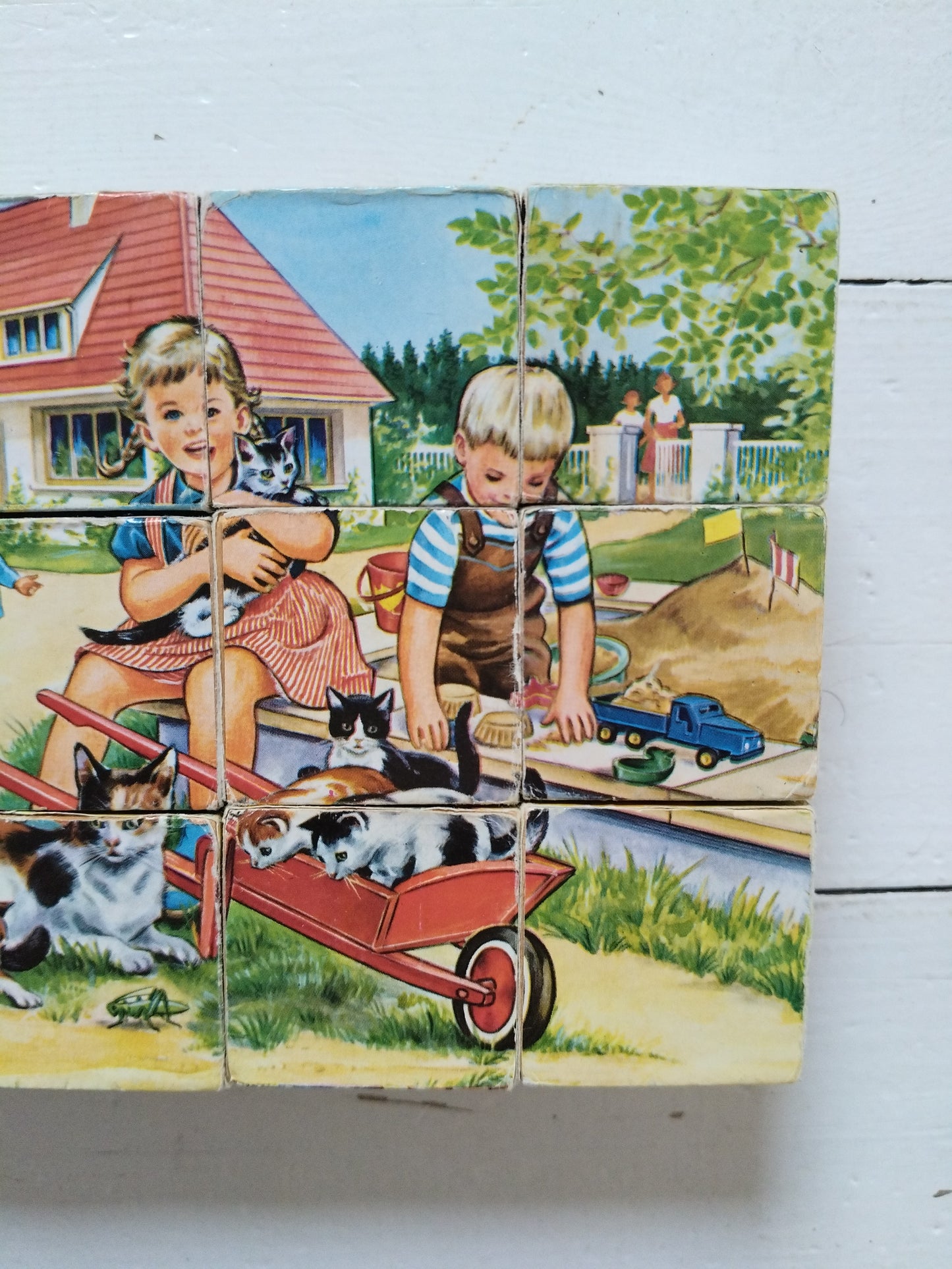 Ancien puzzle cubes en bois Hermann Eichhorn Germany