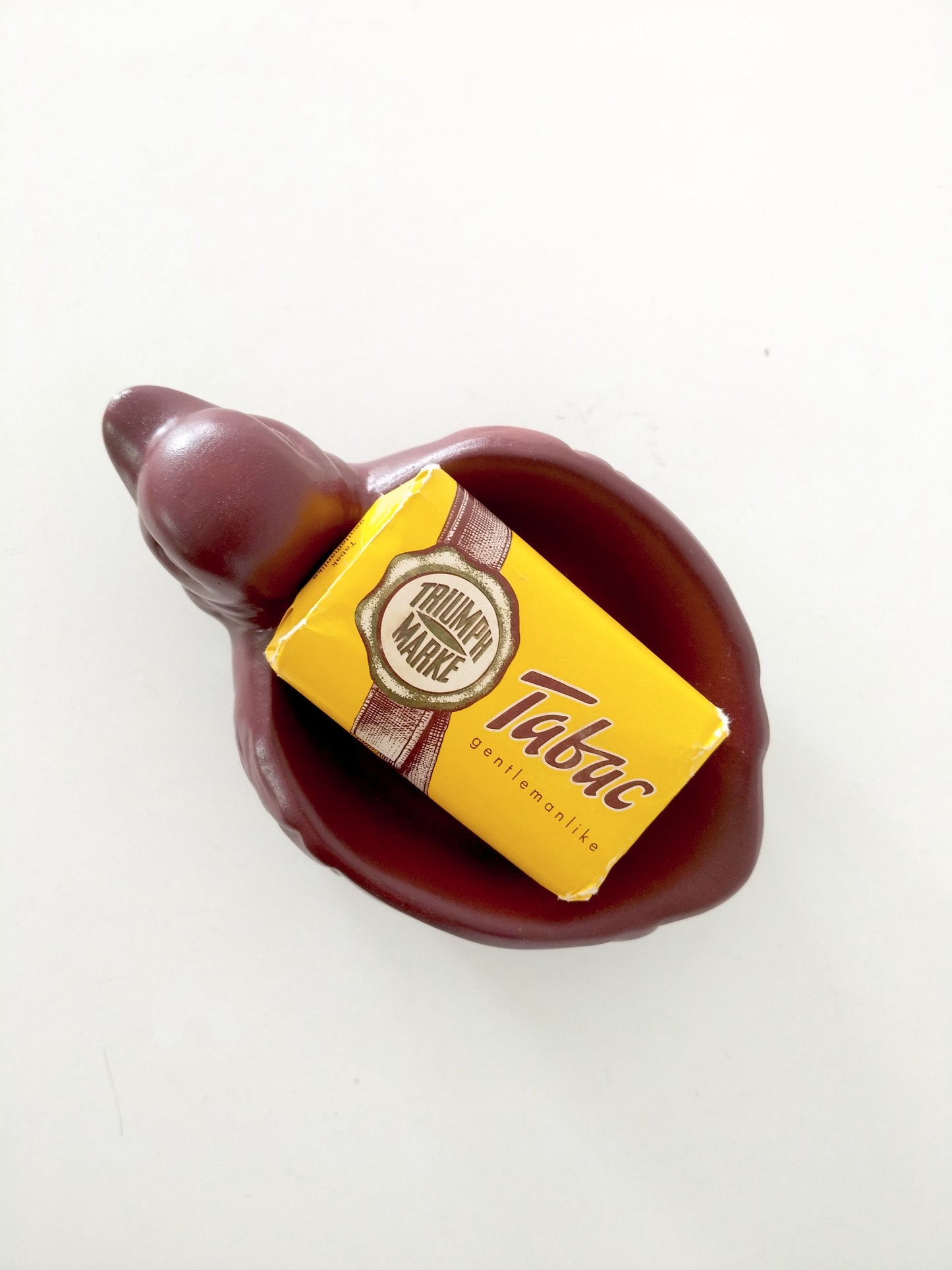 Vide-poches/ porte-savon canard en céramique