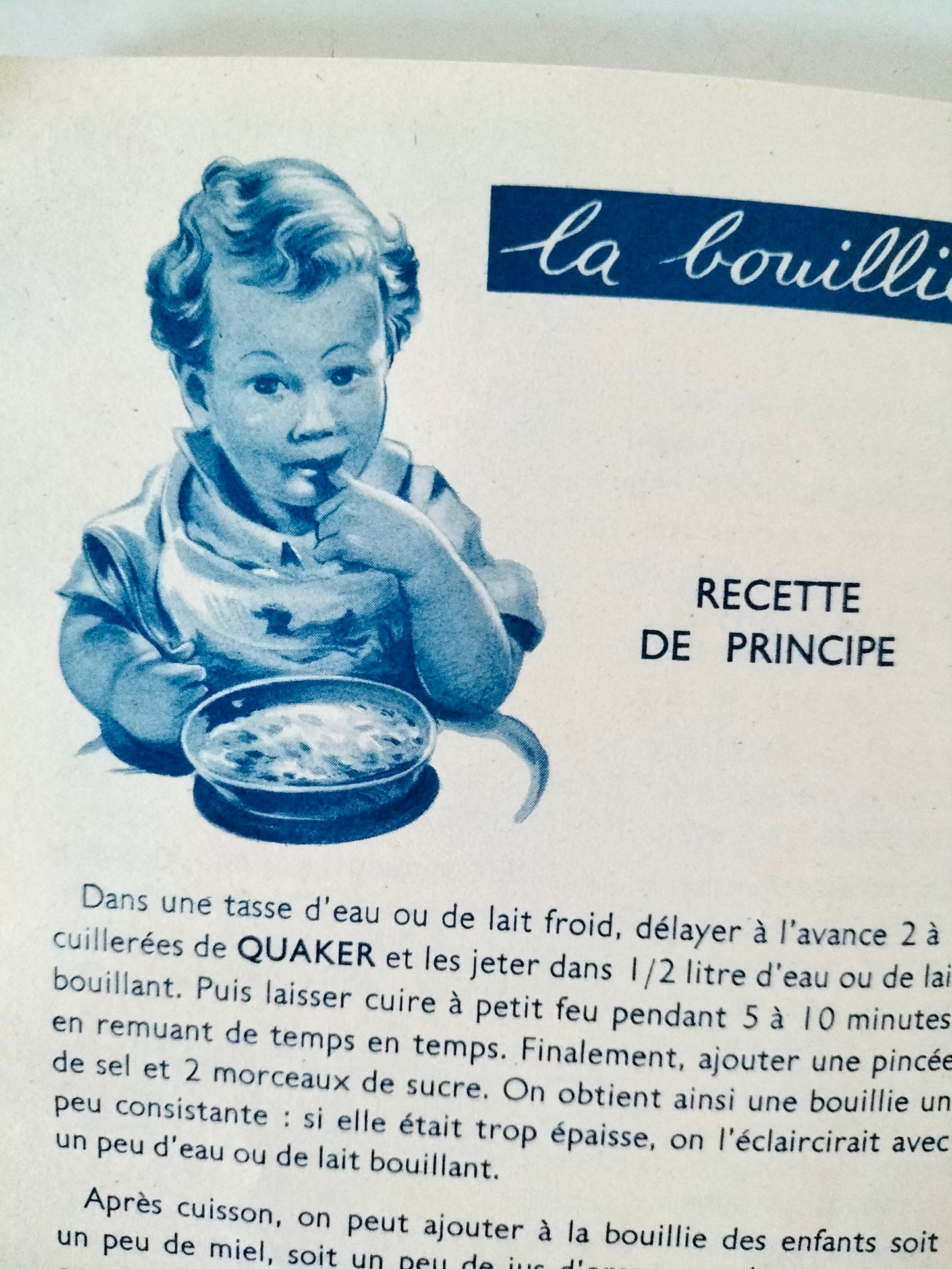 Ancien petit livre de cuisine : les économies de popote Liebig ou les recettes de Quaker Oats, au choix