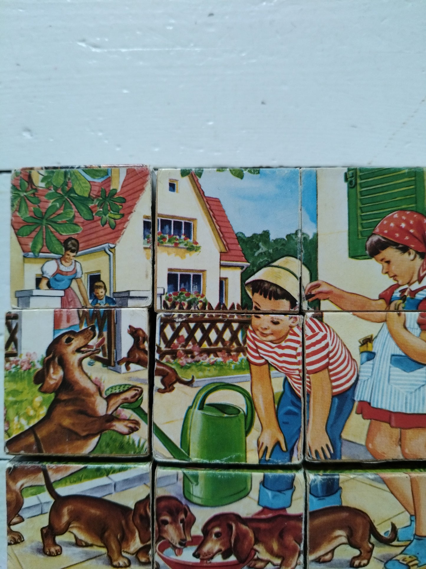 Ancien puzzle cubes en bois Hermann Eichhorn Germany