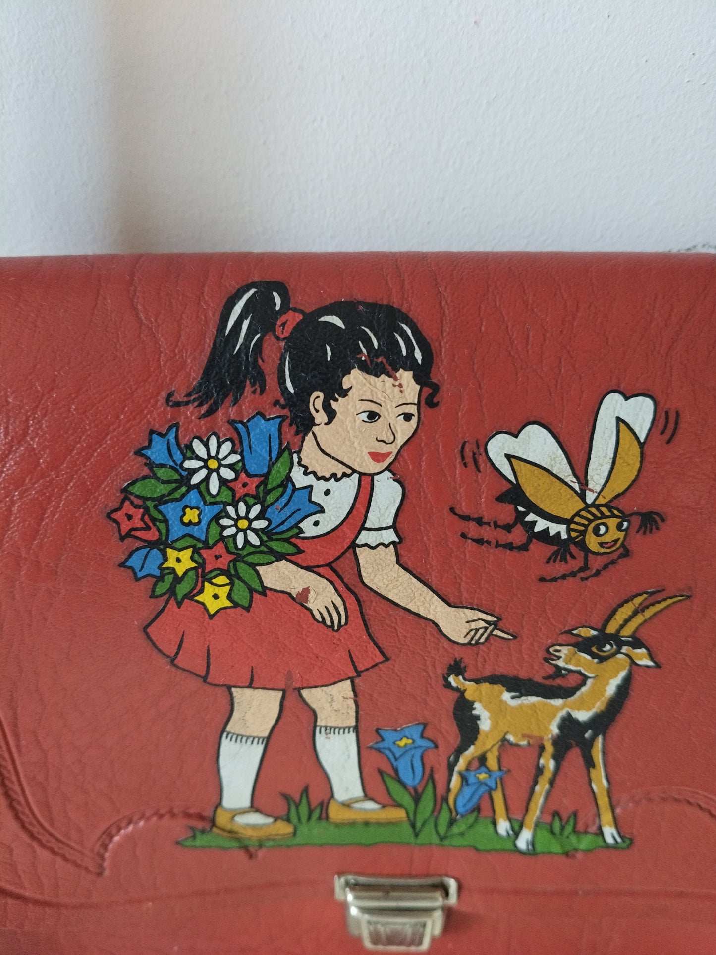 Petit sac bandoulière simili cuir 60's