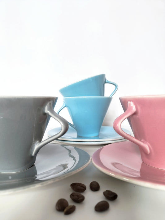 Tasse et soucoupe Boch Pastel